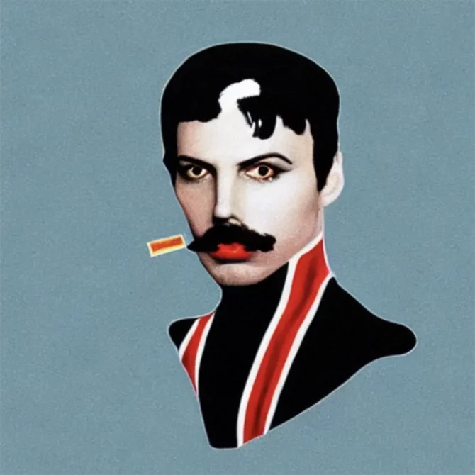 Freddie Mercury in the style of Damien Hirst     88
